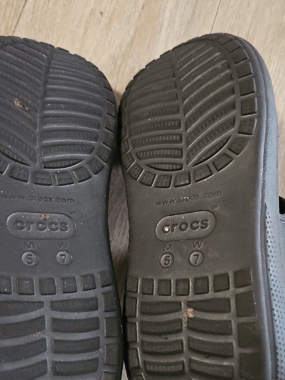 CROCS Black Double-Strap Slide Sandals - Picture 3 of 4